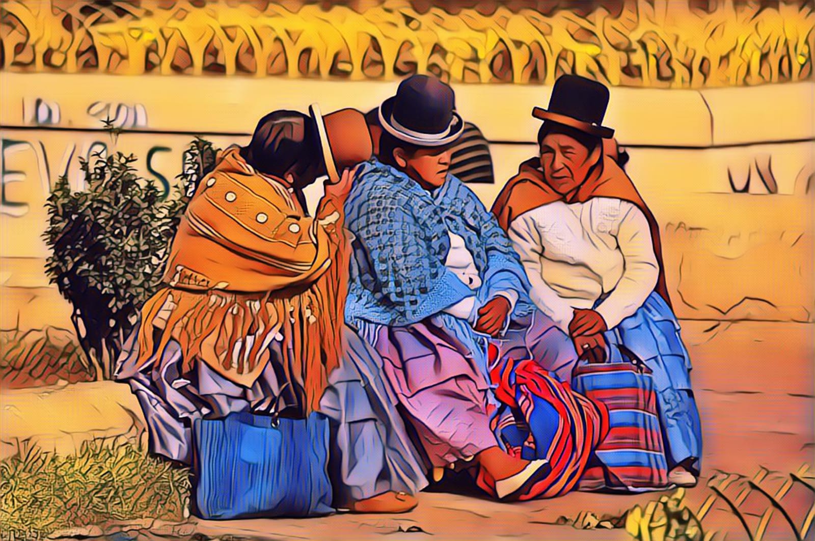 Mujeres de pollera comparten sus historias a través de su vestimenta
