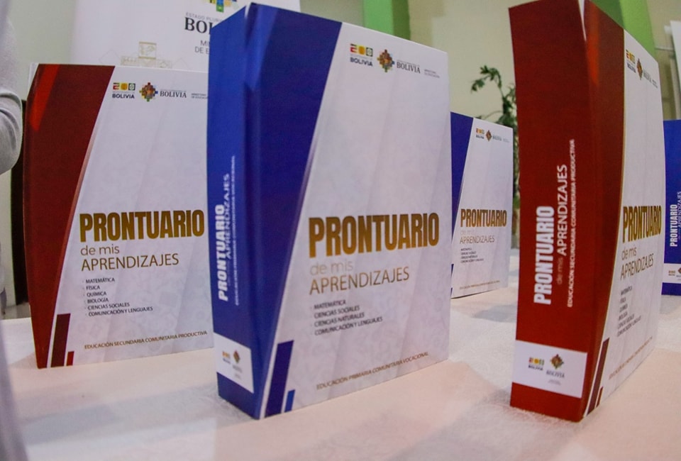 Libro “Prontuario de mis aprendizajes” para el nivel de educación Primaria y Secundaria del Sistema Educativo Plurinacional