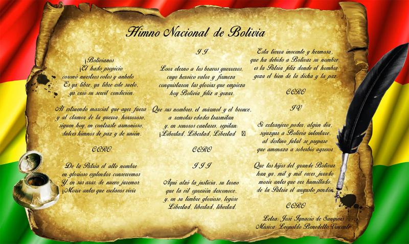 Himno Nacional de Bolivia cumple 179 años