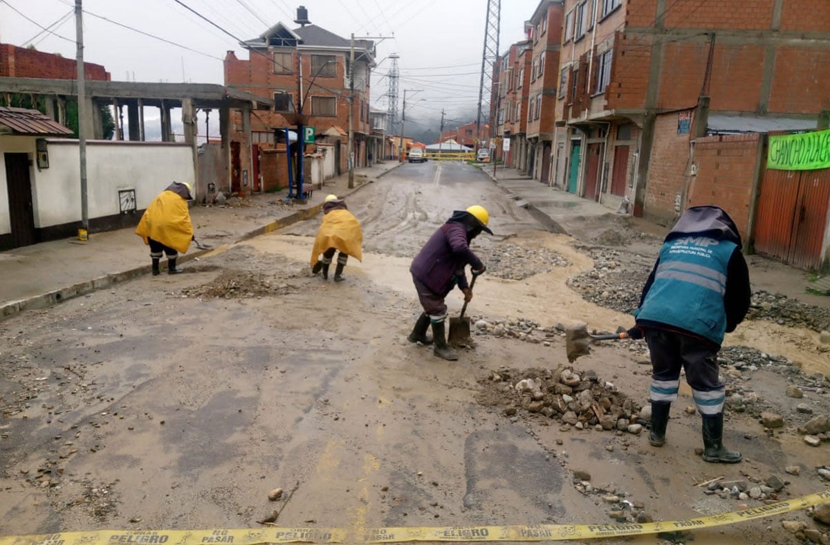 Extienden alerta roja en La Paz por lluvias intensas