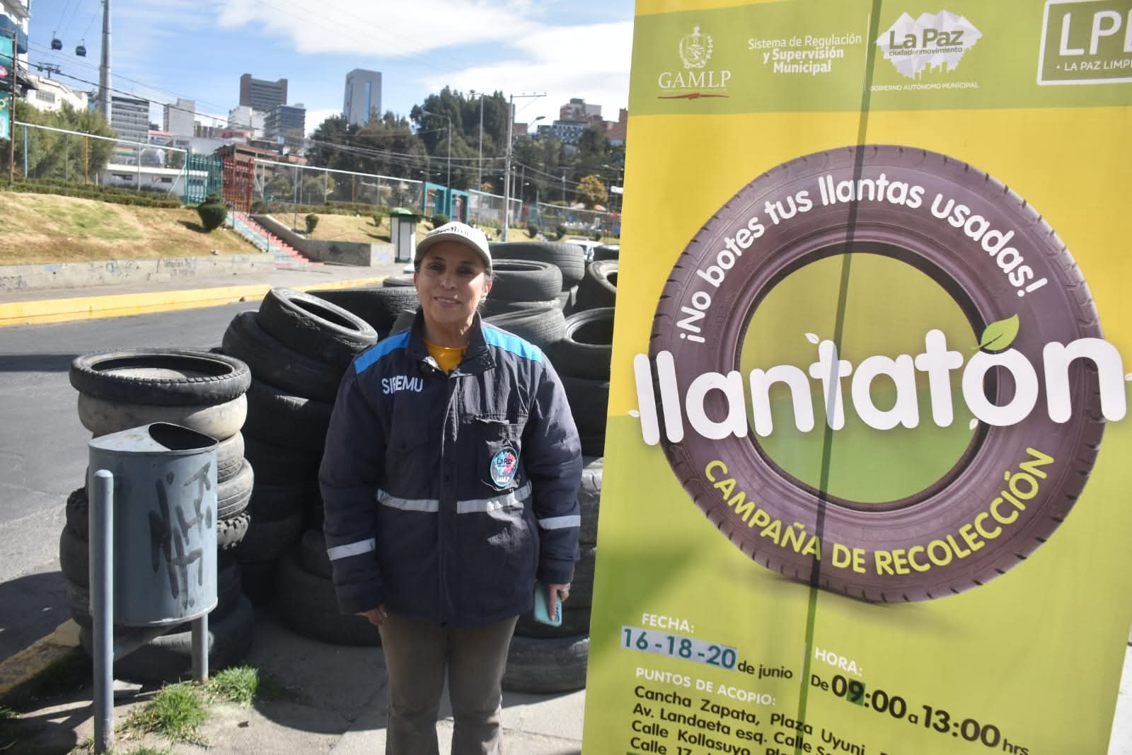 La Paz lanza la Llantatón para recolectar y reciclar llantas en desuso