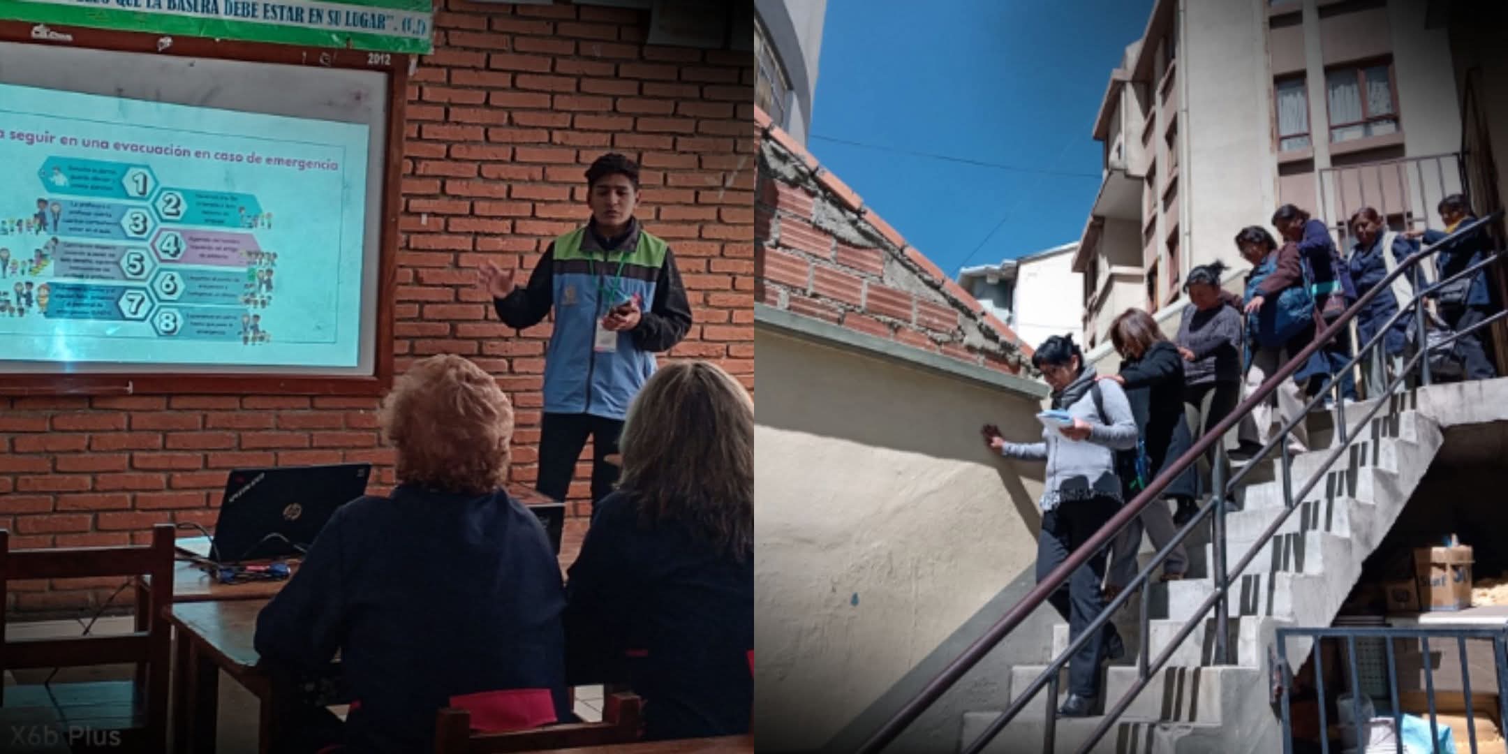 La Paz capacita a escuelas para actuar ante emergencias