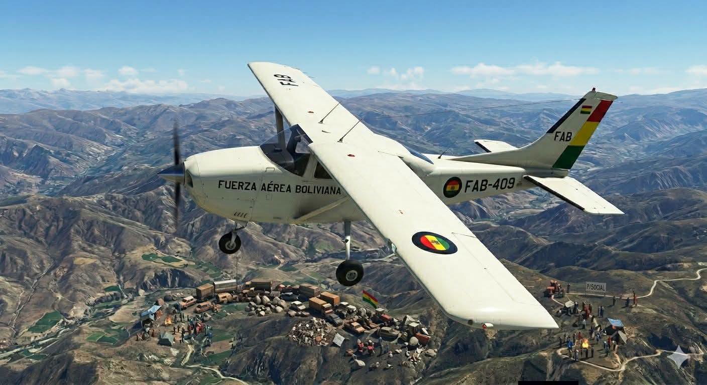 En la avioneta Cessna FAB-409 de la Fuerza Aérea Boliviana viajaban cuatro militares y dos civiles.