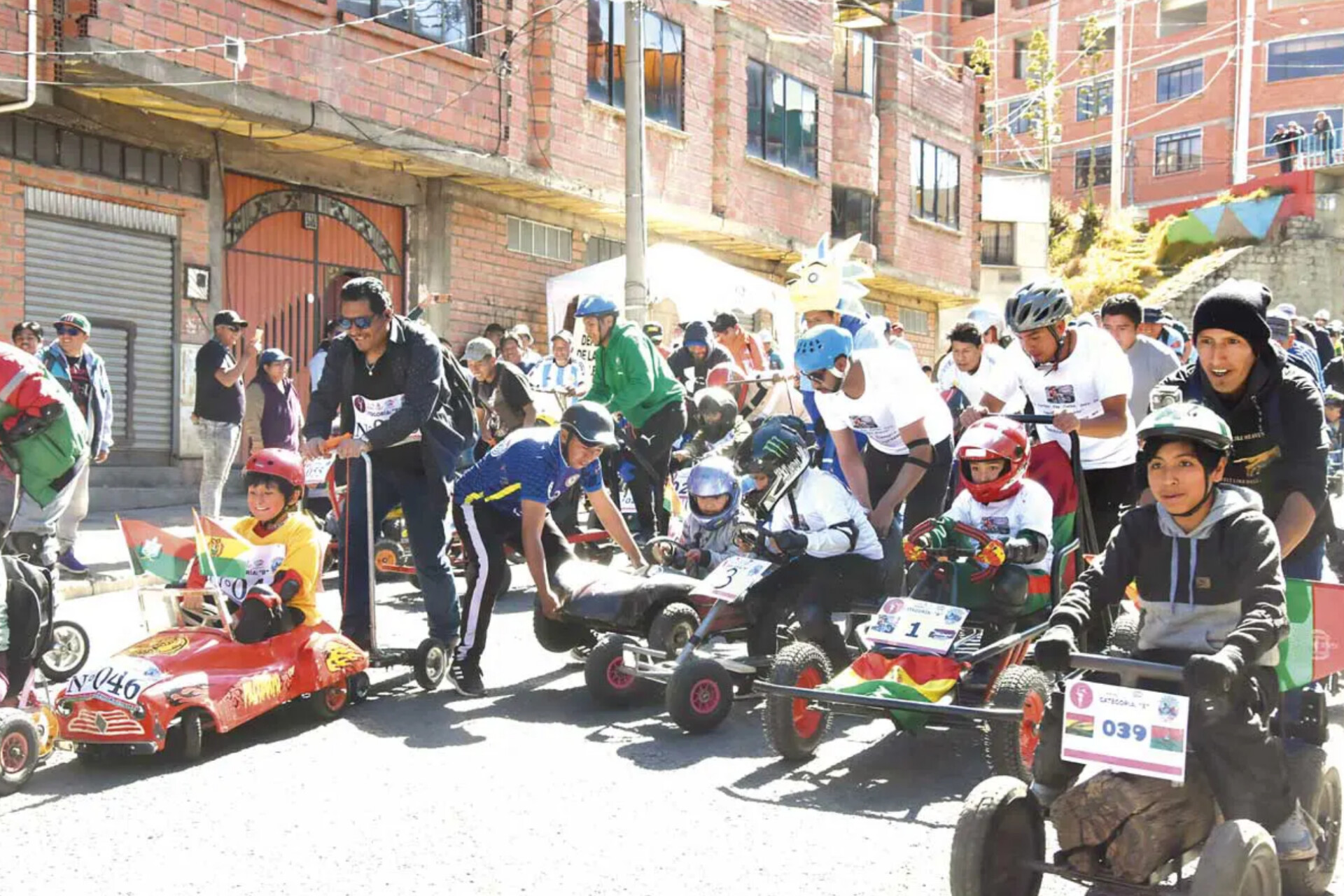 Carrera de cochecitos sin motor