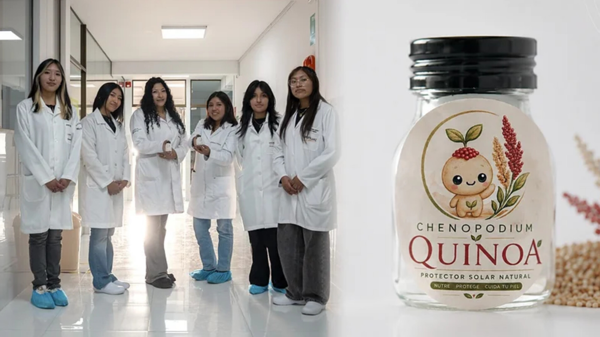 Estudiantes crean protector solar con quinua