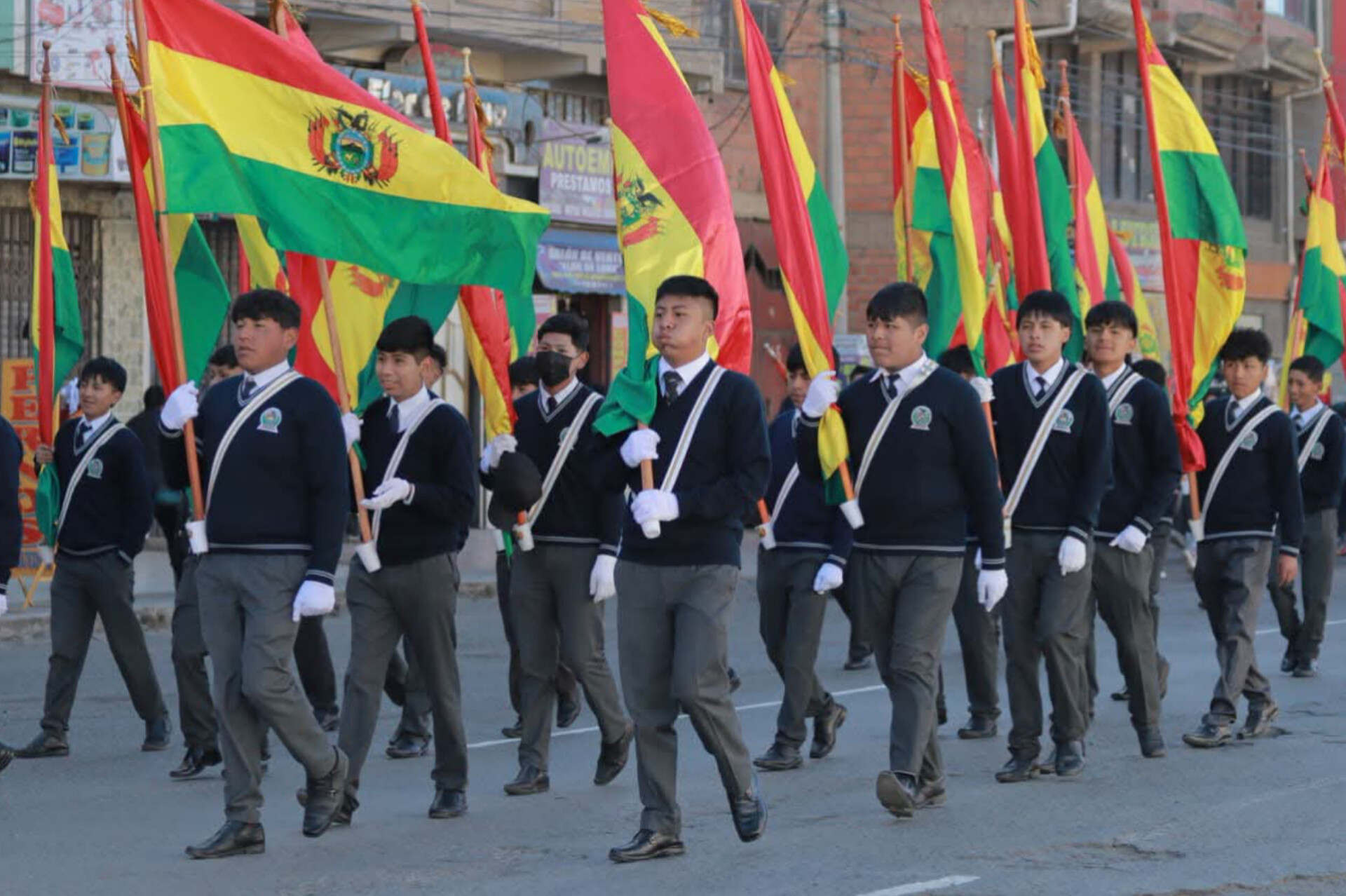 Desfile de estudiantes La Paz