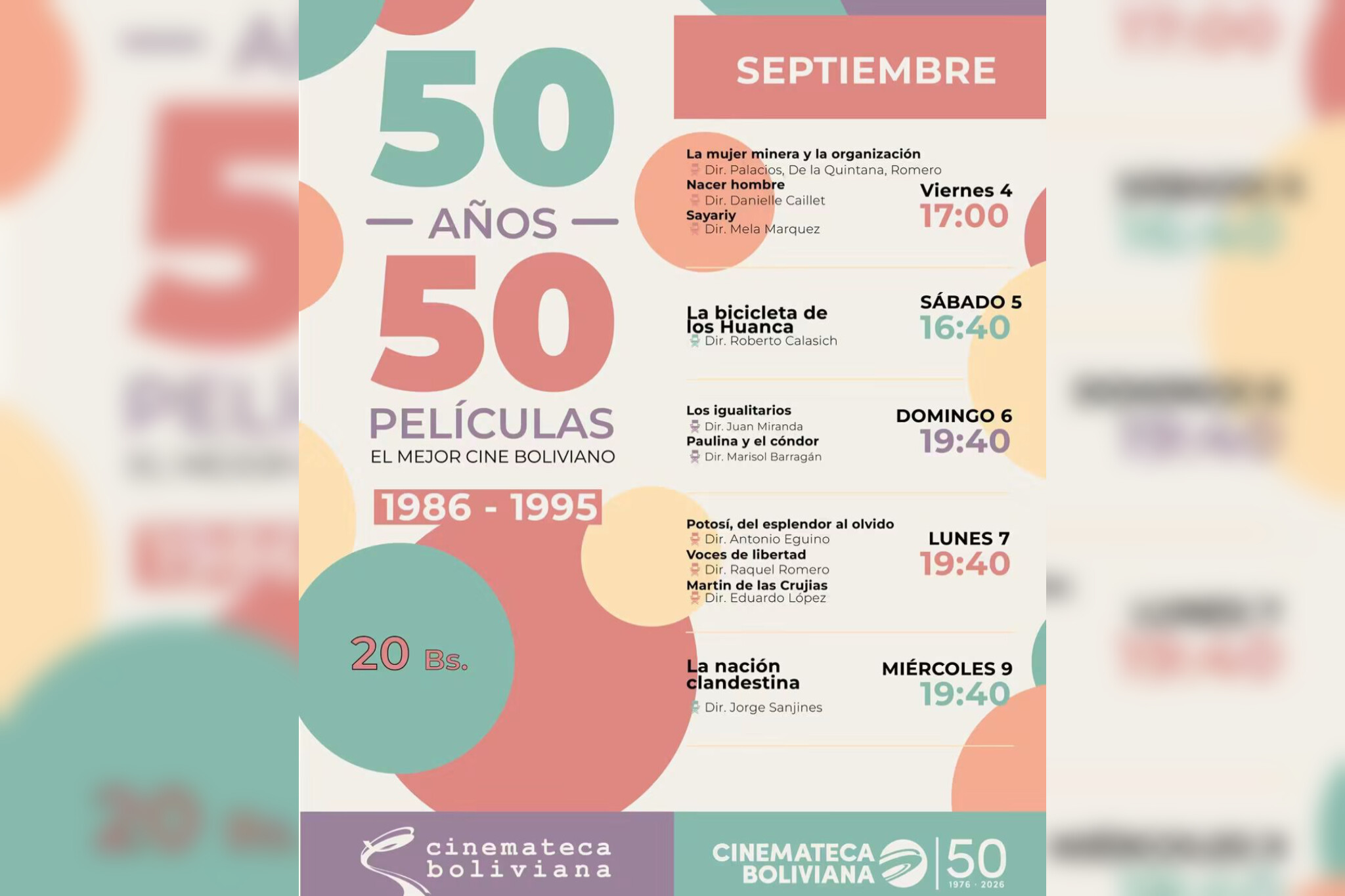 CINEMATECA REVIVE 10 JOYAS DEL CINE BOLIVIANO