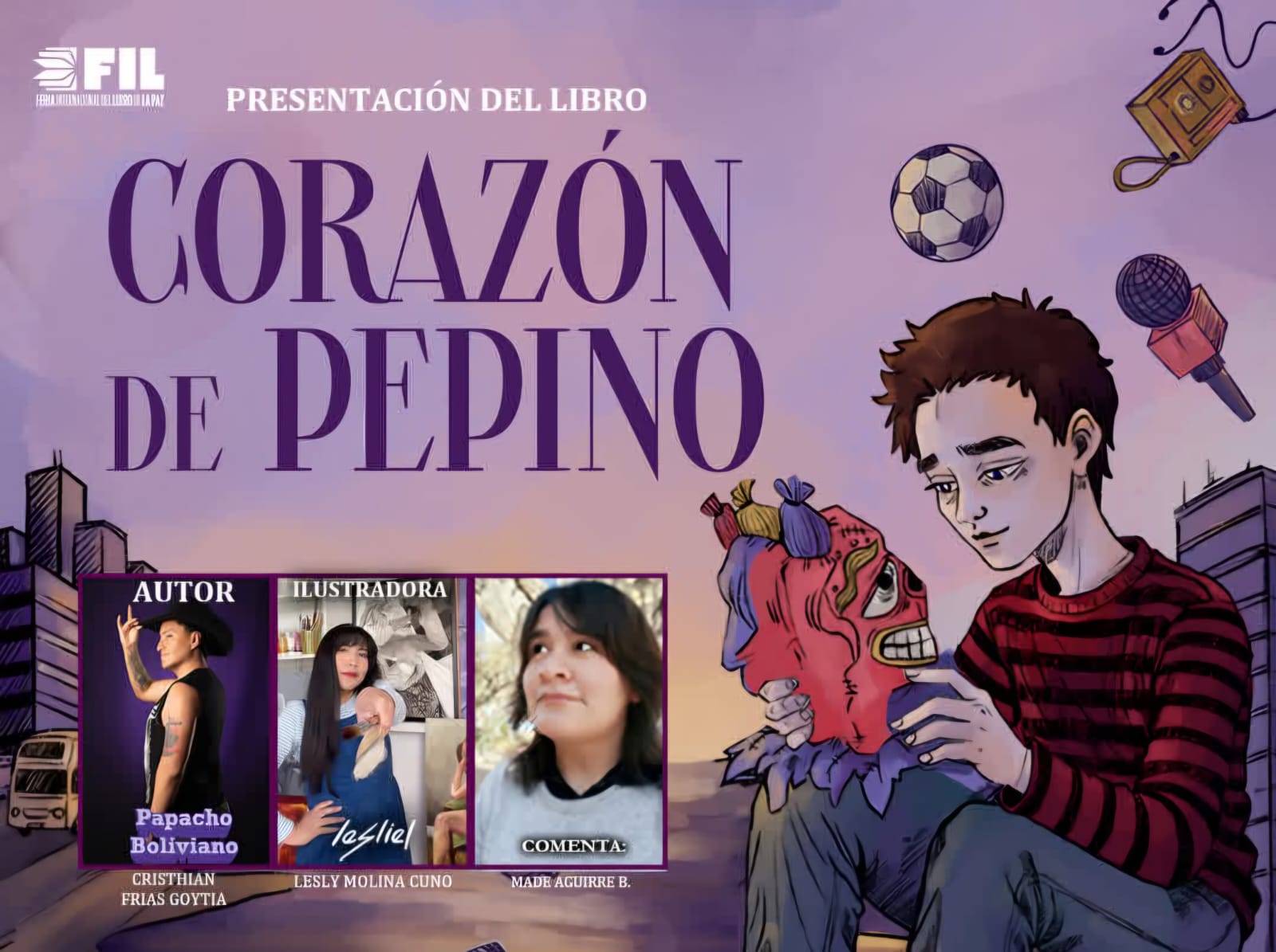 Presentación de Corazón de Pepino en la Feria del Libro de La Paz