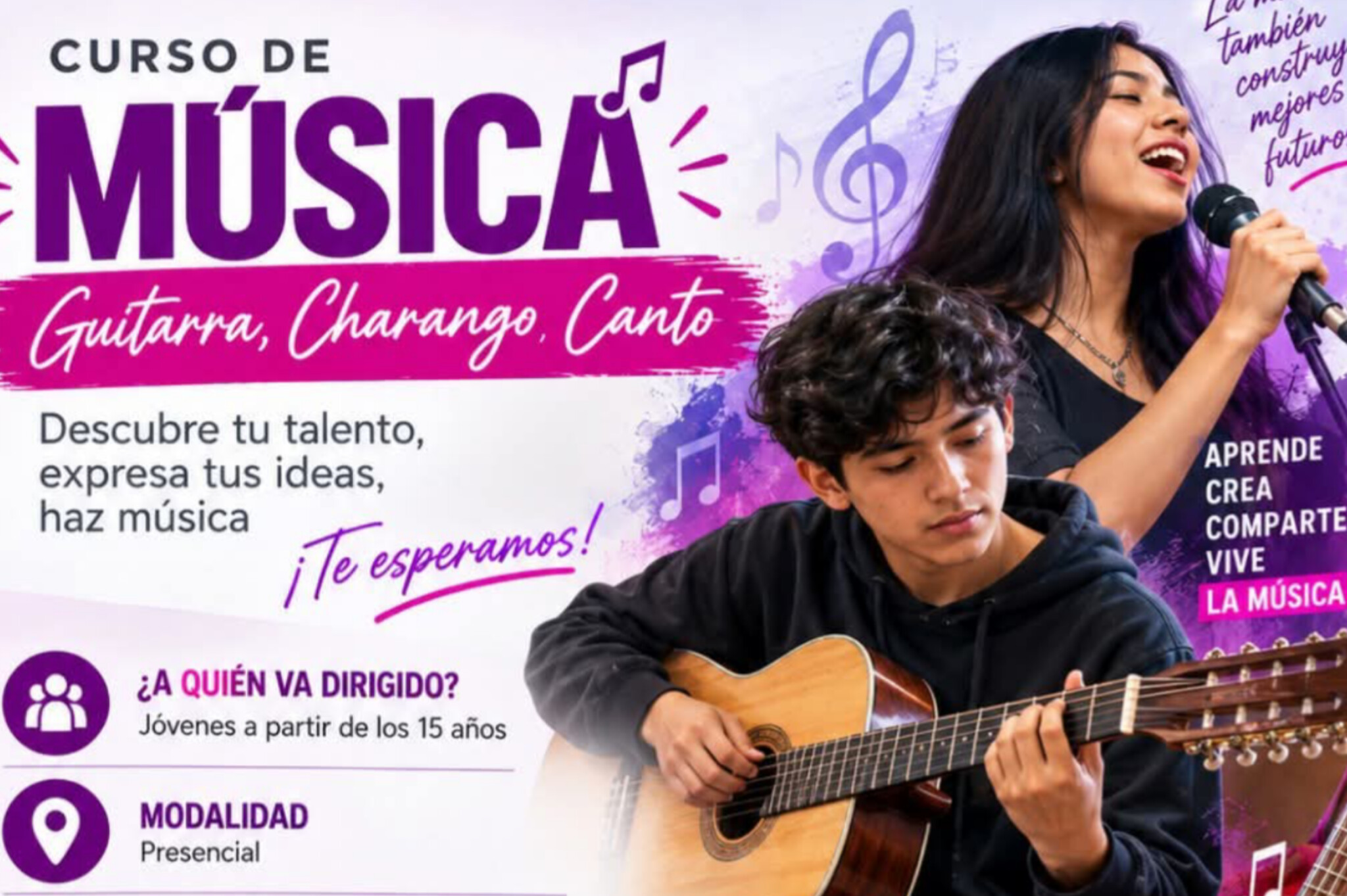 Aprende guitarra, charango y canto en El Alto