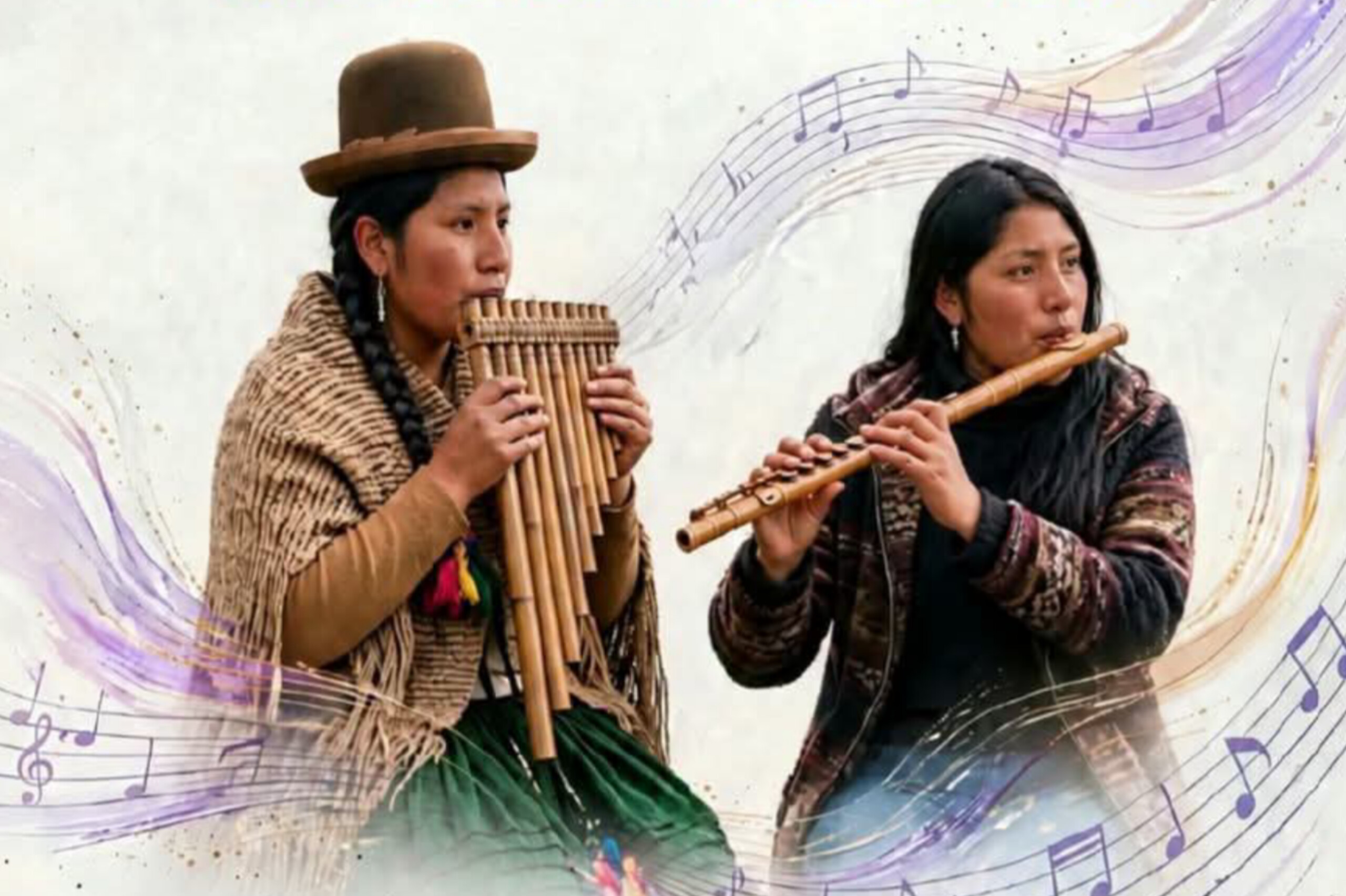 Mujeres instrumento de viento