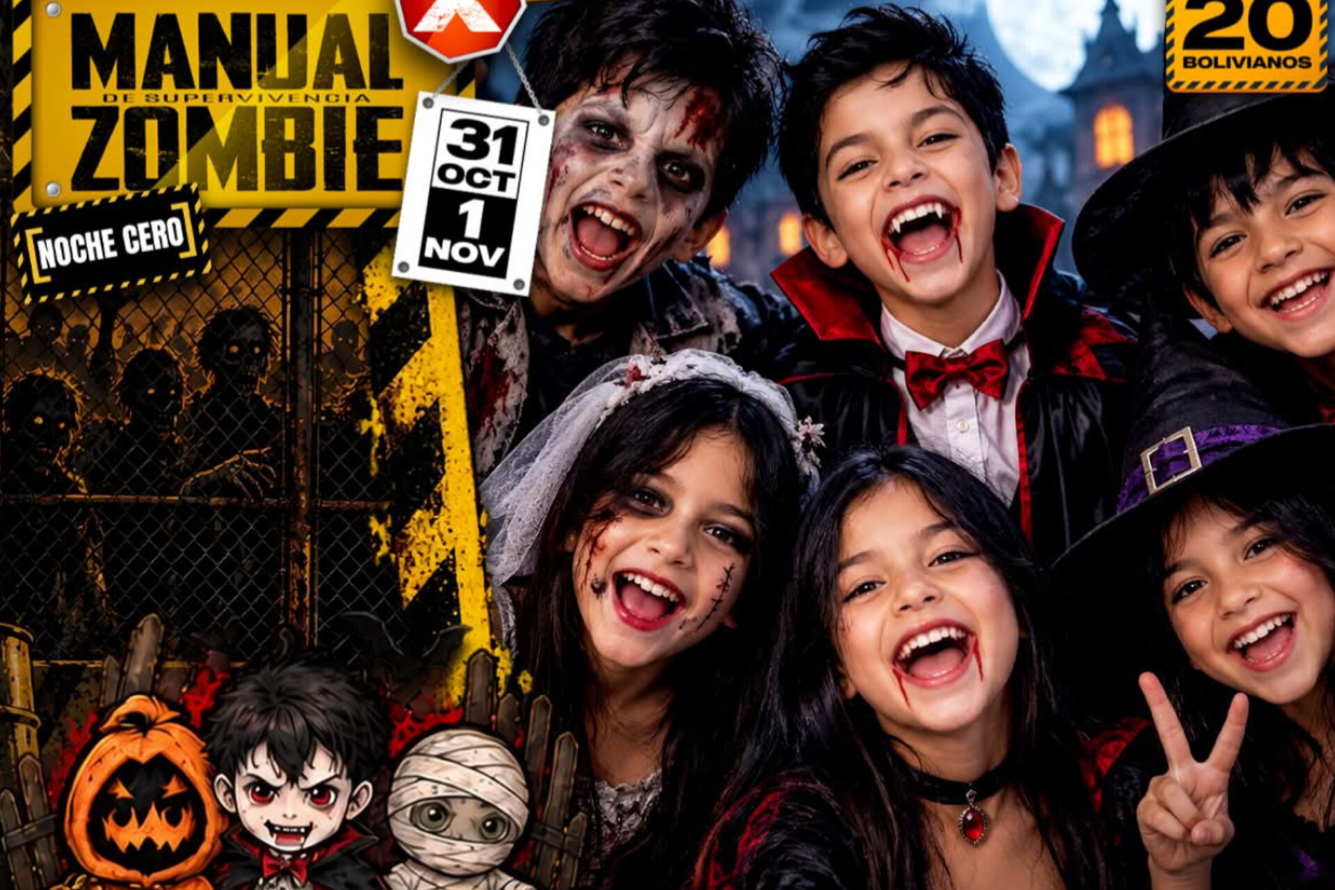 Halloween niños Manual Zombie