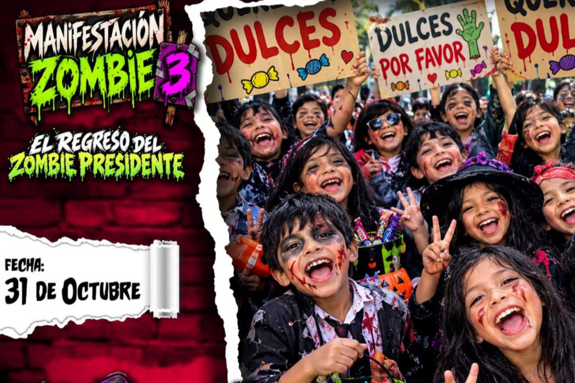 manifestación zombie