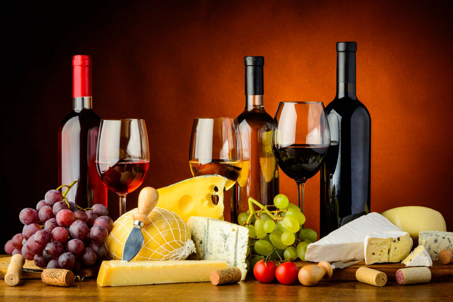 Vinos quesos singani