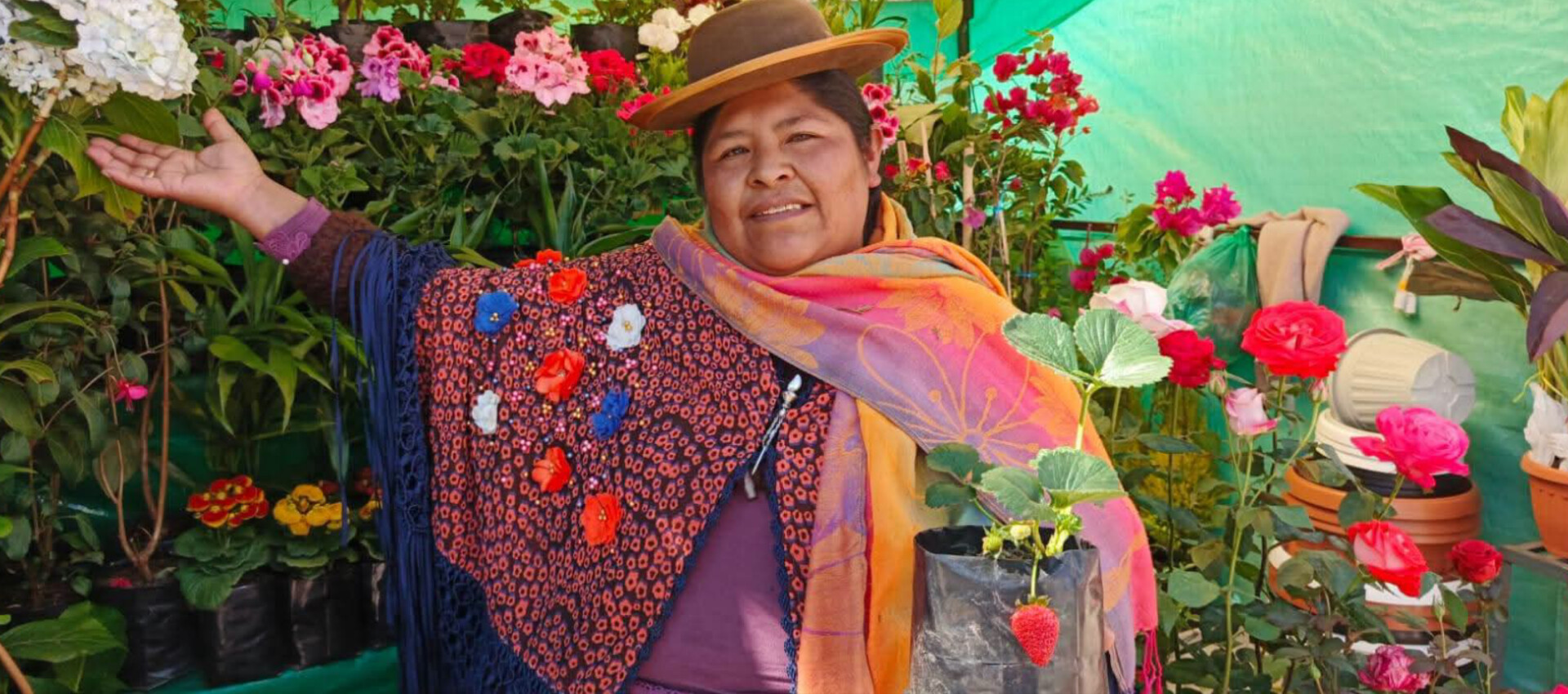 Feria de flores en El Alto