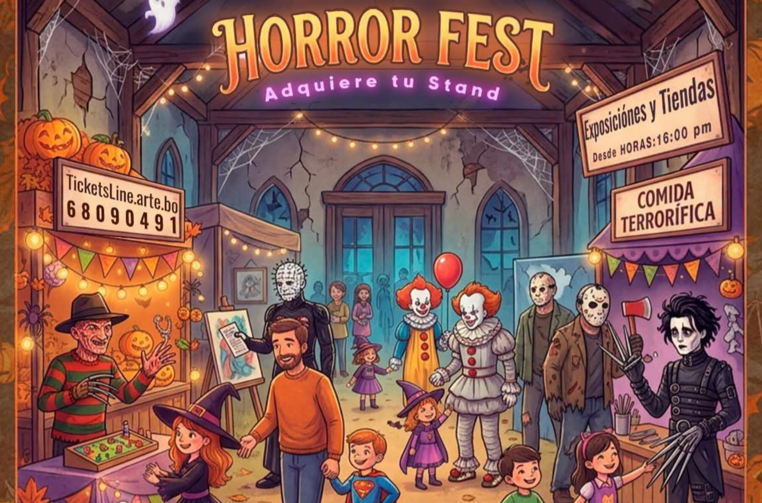 La Gran Feria de Halloween Familiar “Horror Fest” llega a La Paz con entrada gratuita, personajes de terror, comida temática y actividades para niños